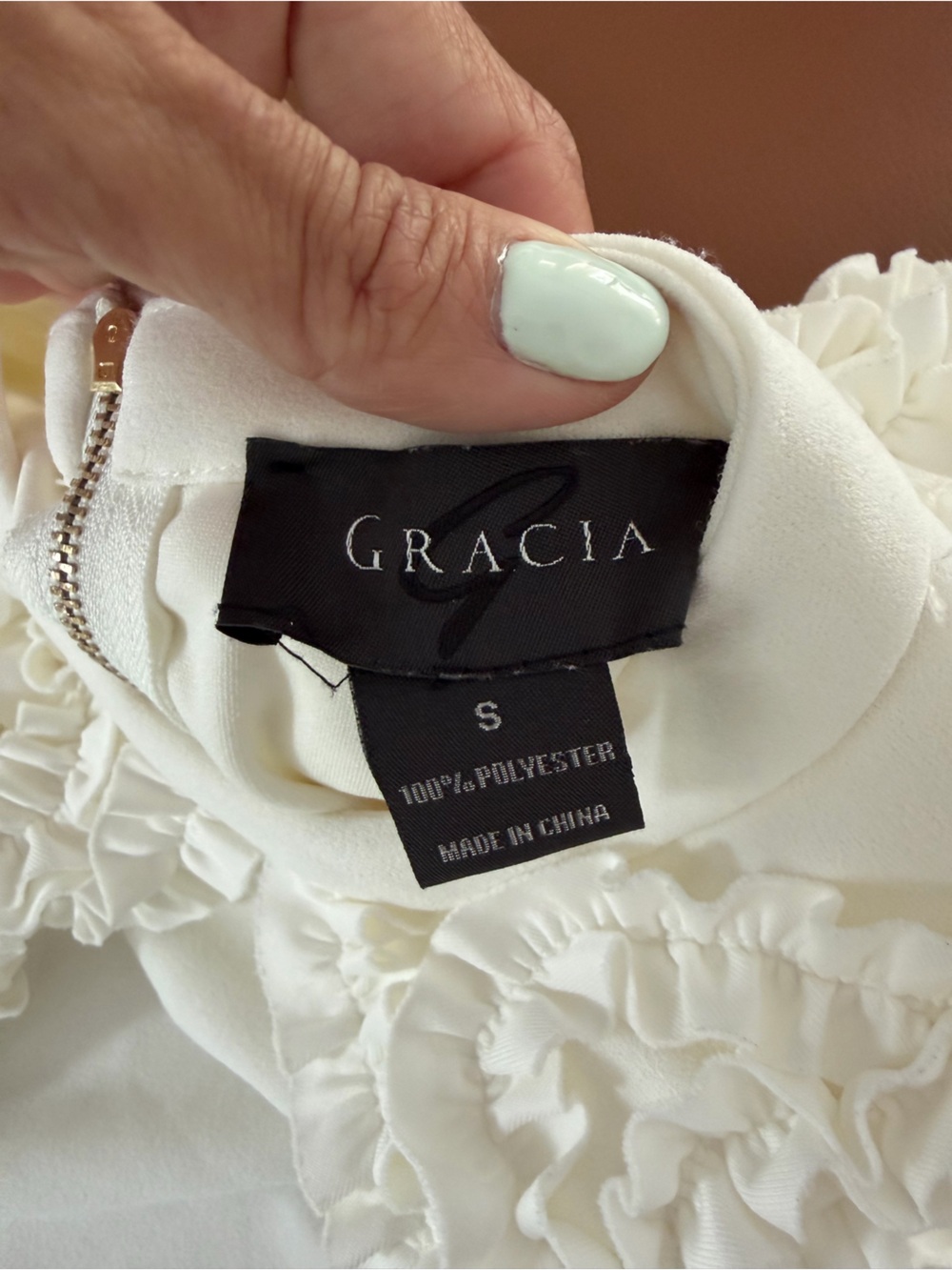 Gracia Ivory 3D Rosette Strapless Top Small Coquette Bridal Corset Blouse - Picture 7 of 7